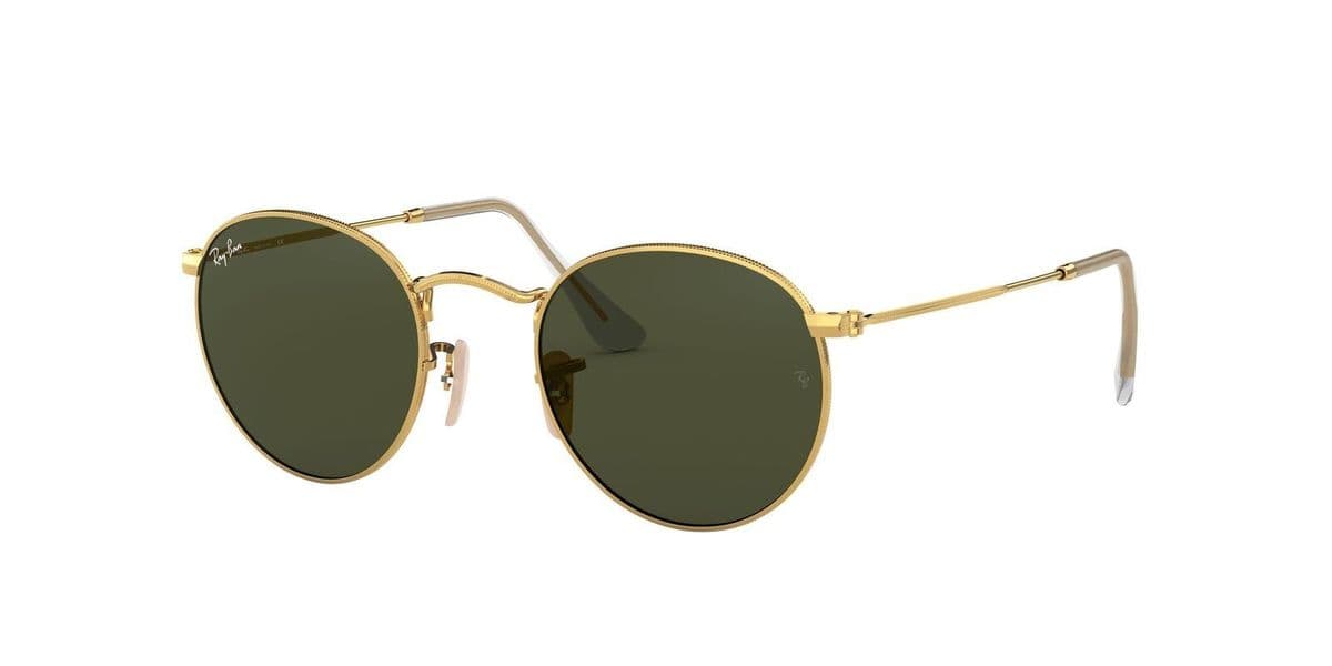 Ray-Ban RB3447 Round Metal 001 Dorado Verde