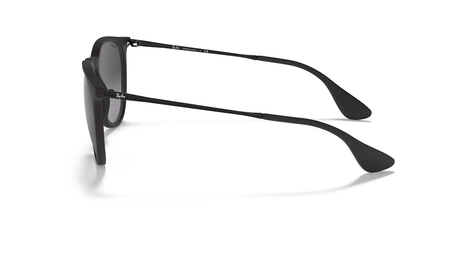 Ray-Ban Erika RB4171 negro con lente gris degradé, de costado